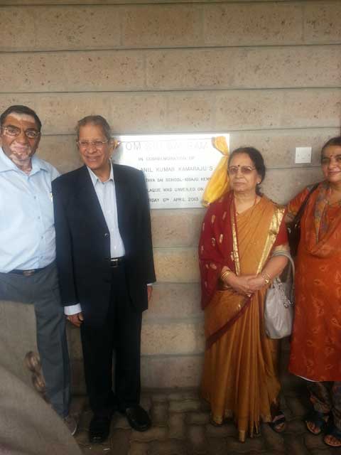 Prof. Anil Kumar and Sister Vijayalakshmi Unveiling the Plaque
